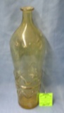 Large amber antique decorated flower vase