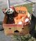 Large box full of vintage Halloween collectibles