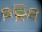 Wicker child's table and chair set with love seat