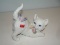 Hand painted porcelain windup musical cat