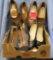 Box of vintage ladies shoes