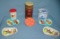 Collection of advertising tins and noise makers