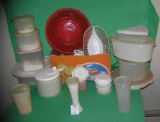 Large group of vintage Tupperware and plastic ware