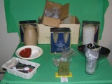 Large box of plasticware includes some Tupperware
