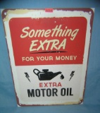 Extra motor oil retro style advertising sign