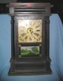 Antique Joseph L Smith reverse painted shelf clock