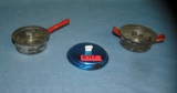 Pair of early all tin kitchenware pieces