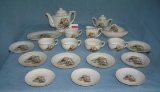 22 piece quality Japanese porcelain child's tea set