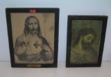 Pair of antique religious pictures