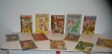 Large group of vintage comic books and coloring books