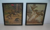 Pair of wild game prints