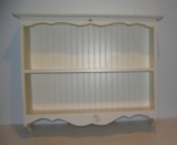 Cupboard top with plate slats cut into shelves