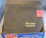 Large group of antique 78rpm records in albums