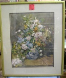 High quality floral Renoir framed print