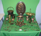Large collection of antique and vintage silver plate