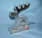 Chromed metal reindeer nutcracker