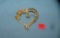 Quality costume jewelry heart shaped pin