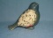 Porcelain painted bird 3 inches high by 6 inches long