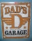 Dad's Garage retro style advertising sign