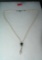 Pearl and simulated stone costume jewelry necklace