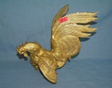 Gold gilded solid brass rooster