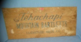 Antique Tehachapi Mountain Bartletts wood sign