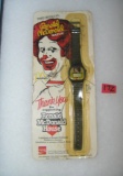 Ronald McDonald character wrist watch