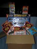 Box full of vintage Hot Wheels, Matchbox and assorted die cast collector cars
