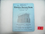 Central Savings Bank savings book circa 1950's