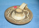 Quality art pottery decorative candleholder