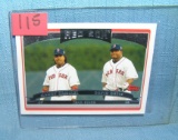 David Ortiz and Manny Ramirez all star baseball card