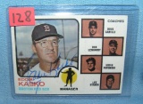 Eddie Kasko autographed Red Sox baseball card