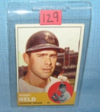 Vintage Woody Held 1963 Topps all star baseball card