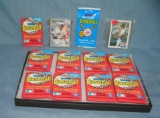 Collection of unopened baseball cards and sets