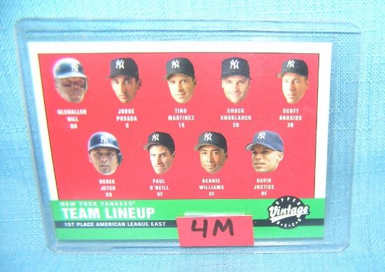 Derek Jeter and the NY Yankees all star baseball card