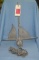 Antique solid steel boat anchor and chain