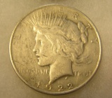 1922 Peace silver dollar in very good condition