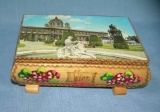 Hand painted Swiss mechanical musical jewelry box