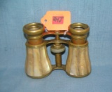 Antique mother of pearl and brass opera glasses