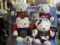 Collection of large holiday bears and collectibles