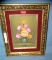 Vintage floral oil on canvas painting artist signed A. Julia