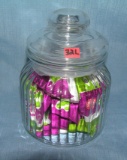 All glass country store style candy container