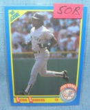 Deion Sanders rookie baseball card