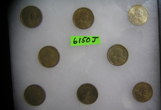 Collection of Sacagawea gold dollar coins