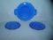 Cobalt blue Depression glass serving plates