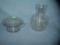 Pair of vintage American glassware serving pieces