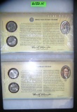 Group of cased American Bison and keel boat nickels