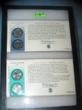 Group of cased American Union US quarters