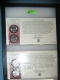 Group of cased American Union US quarters