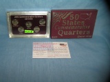 Cased & boxed Denver Mint US state quarter collection